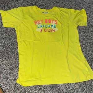 Under armour yellow T-shirt. Size youth XL.